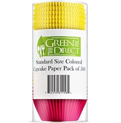 Green Direct Cupcake Liners - Standard Size Paper Baking Cups 2 in (5.08 cm) | Bright Multi Colors, Pack of 500 thumbnail 4