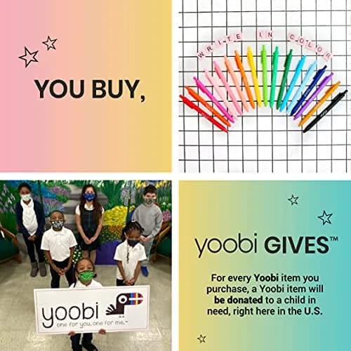Yoobi 1 Inch Blue D-Ring Binder 275 Sheet Capacity | PVC-Free Organizer for Students & Office thumbnail 4
