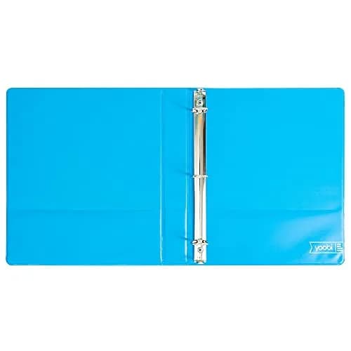 Yoobi 1 Inch Blue D-Ring Binder 275 Sheet Capacity | PVC-Free Organizer for Students & Office thumbnail 5