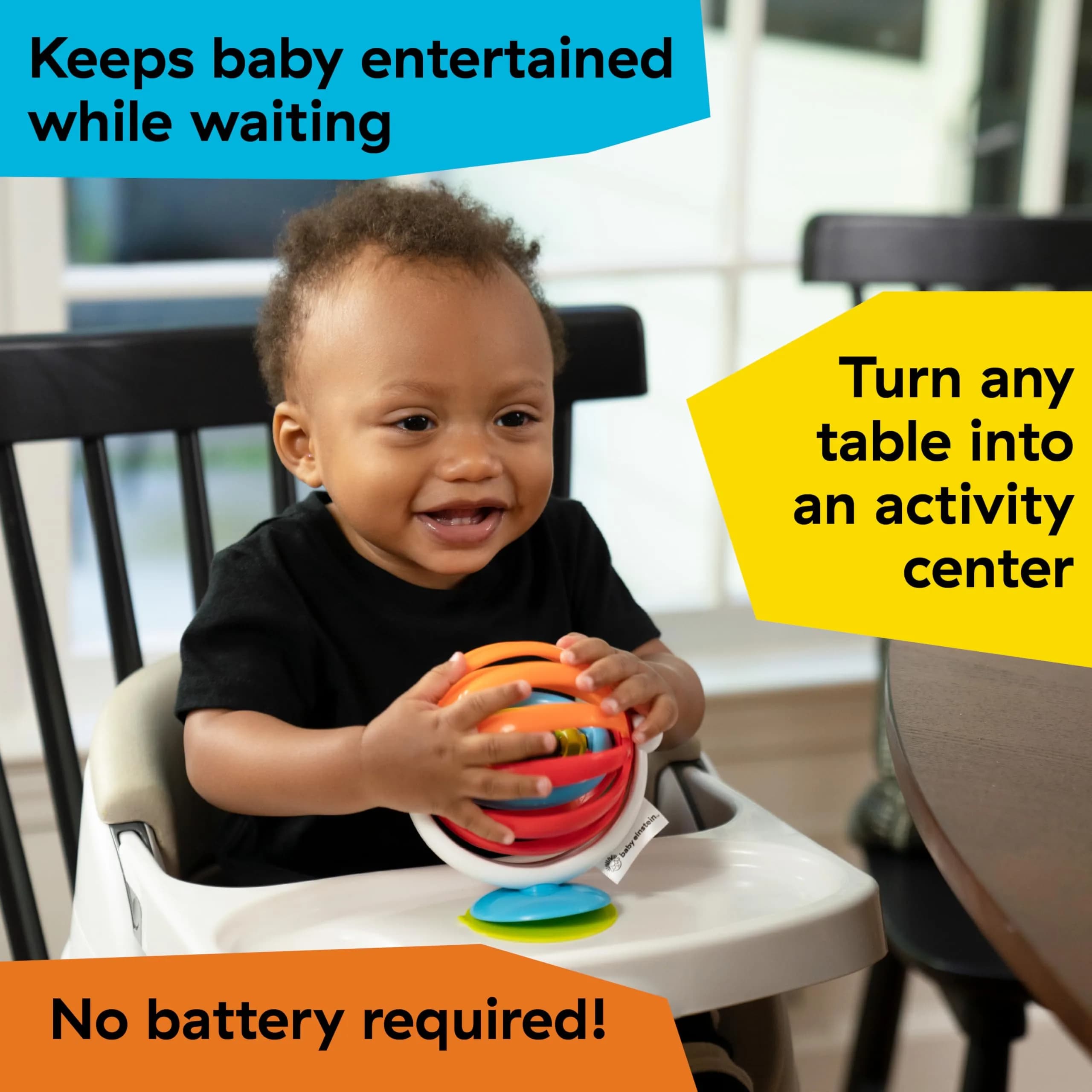 Baby Einstein Sticky Spinner BPA-Free High Chair Activity Toy | Ages 3 Months+ (1 Unit) thumbnail 2