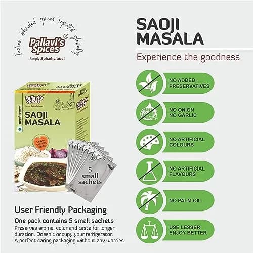 Pallavi's Spices Saoji Masala - Indian Spices Pack of 2, 50 g Each | No Artificial Flavours thumbnail 5