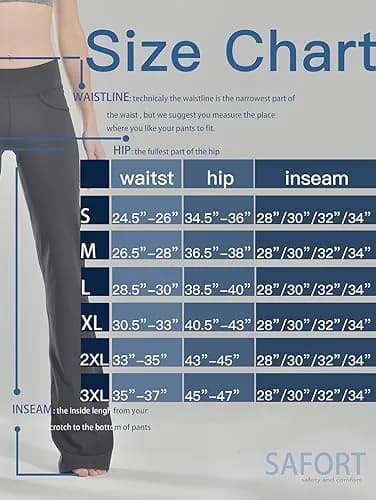 Safort Yoga Pants 28" 30" 32" 34" Inseam UPF50+ | Flattering Bootcut Fit for Active Women thumbnail 6