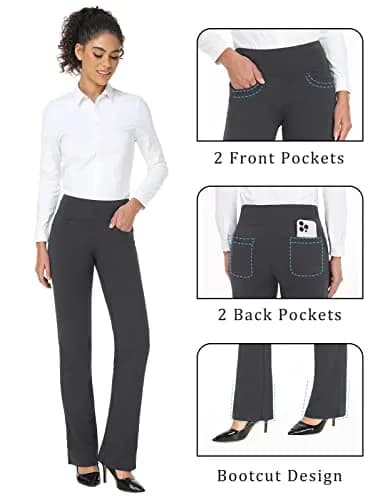 Safort Yoga Pants 28" 30" 32" 34" Inseam UPF50+ | Flattering Bootcut Fit for Active Women thumbnail 3