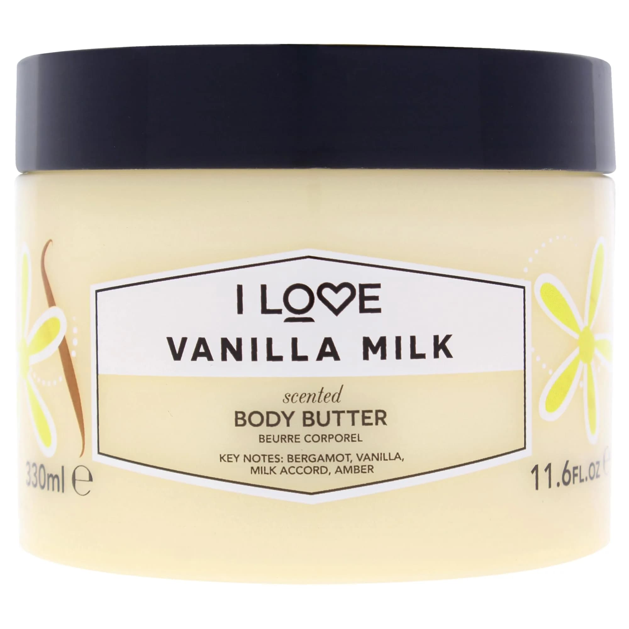 I LOVE Vanilla Milk Scented Body Butter 10.1 oz | Hydrating for Dry Skin, Vitamin E & Aloe Vera