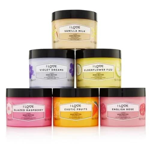 I LOVE English Rose Scented Body Butter 10.1 oz | Hydrating for Dry Skin, Vegan & Cruelty-Free thumbnail 3