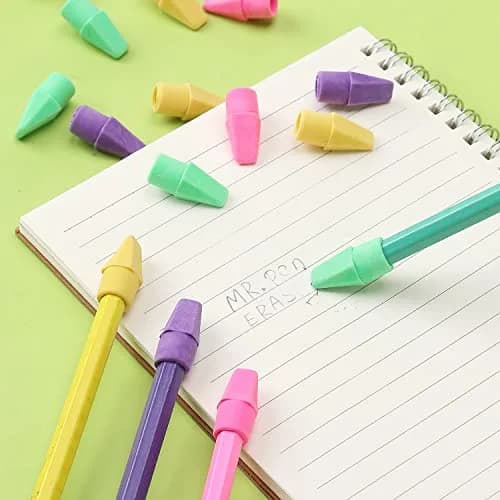 Mr. Pen Pencil Top Erasers 120 Pack Multicolored | Bulk Pack Eraser for Students & Professionals thumbnail 6