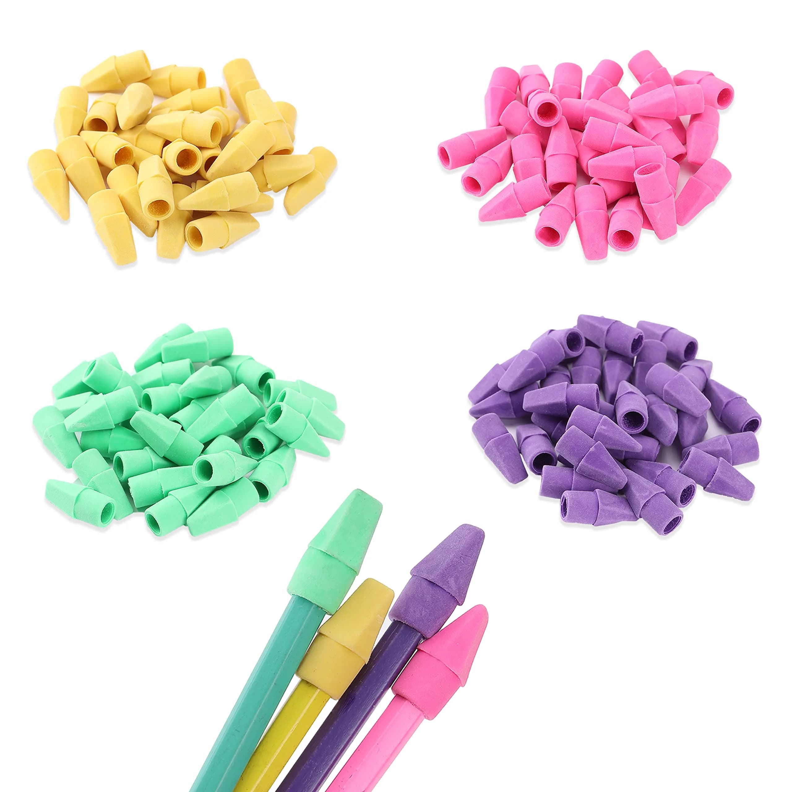 Mr. Pen Pencil Top Erasers 120 Pack Multicolored | Bulk Pack Eraser for Students & Professionals - view 7