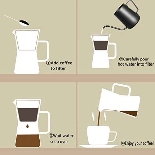 Kslong Pour Over Kettle Gooseneck Long Narrow Drip Spout Coffee Tea Pot 350ML | Modern, Durable & Easy to Use thumbnail 4
