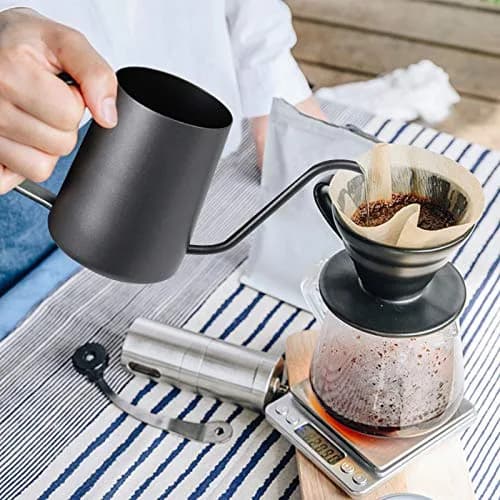 Kslong Pour Over Kettle Gooseneck Long Narrow Drip Spout Coffee Tea Pot 350ML | Modern, Durable & Easy to Use thumbnail 7