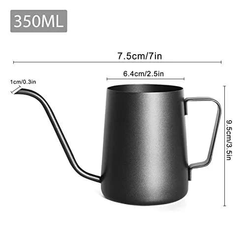 Kslong Pour Over Kettle Gooseneck Long Narrow Drip Spout Coffee Tea Pot 350ML | Modern, Durable & Easy to Use thumbnail 3
