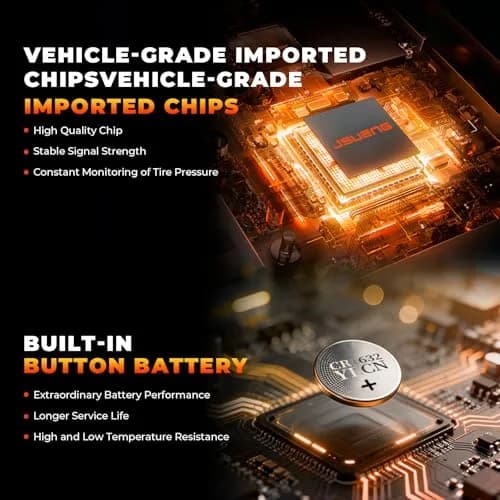 Jsueng TPMS Sensor,315MHz Tire Pressure Monitor System for Chevy Buick GMC | Pre-Programmed, OBDII Relearn, Durable Metal & Lithium Battery thumbnail 4