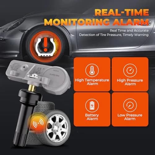 Jsueng TPMS Sensor,315MHz Tire Pressure Monitor System for Chevy Buick GMC | Pre-Programmed, OBDII Relearn, Durable Metal & Lithium Battery thumbnail 7