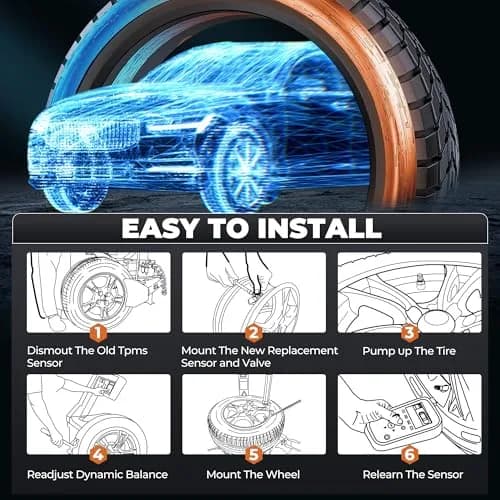 Jsueng TPMS Sensor,315MHz Tire Pressure Monitor System for Chevy Buick GMC | Pre-Programmed, OBDII Relearn, Durable Metal & Lithium Battery thumbnail 9