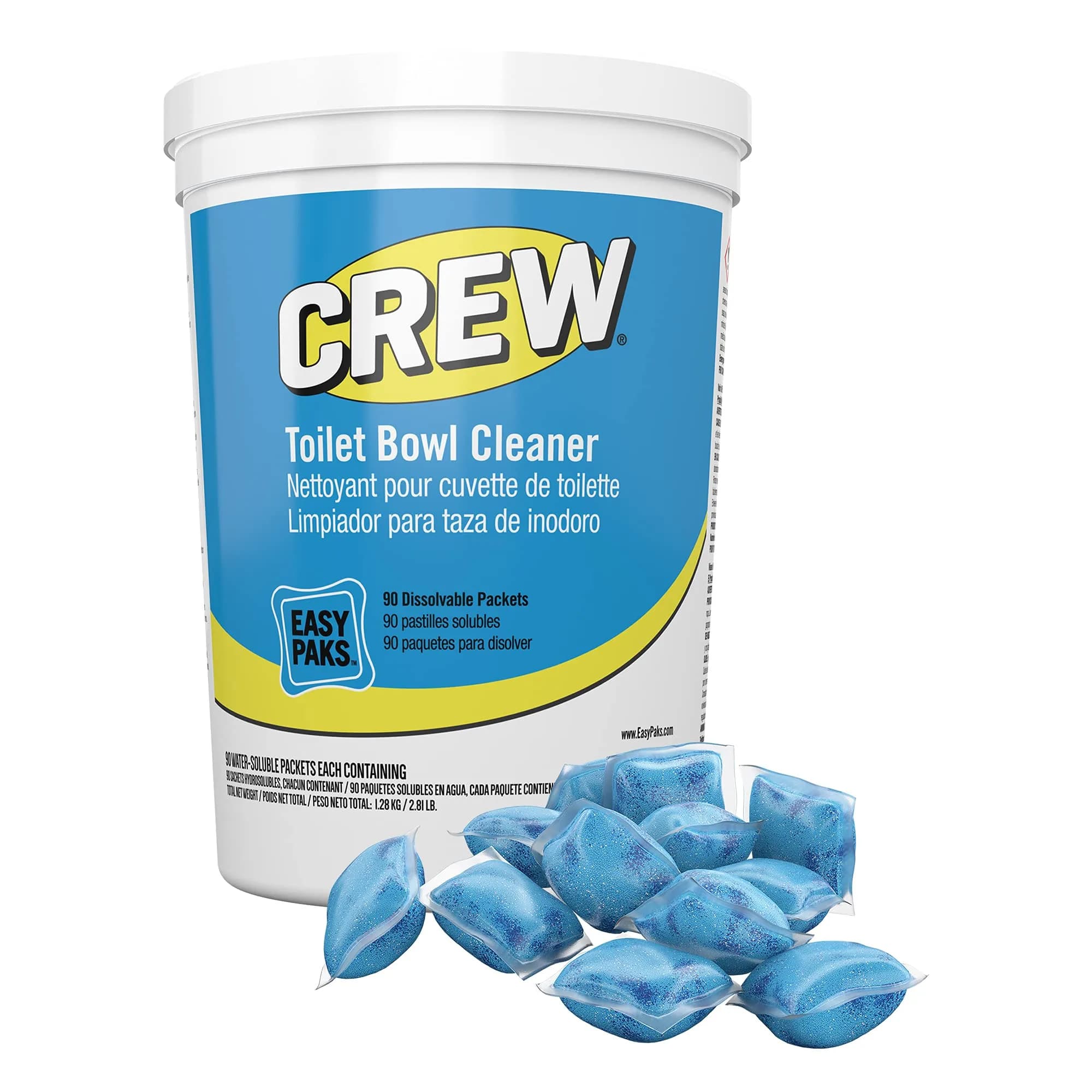 CREW Toilet Bowl Cleaner Easy Paks 90-Count | Foam & Dissolve for Sparkling Clean, Fresh Floral Scent - main product image