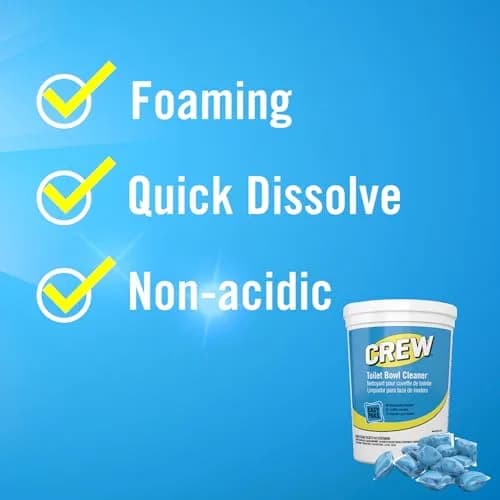 CREW Toilet Bowl Cleaner Easy Paks 90-Count | Foam & Dissolve for Sparkling Clean, Fresh Floral Scent thumbnail 3