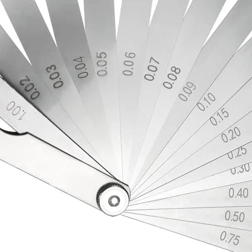 Rannb Metric Feeler Gauge Gap Measurement Tool 12-inch Long 17 Blades | Precise Metric Thickness Range thumbnail 2