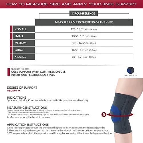 OTC Knee brace, compression recovery, gel insert, flexible side stays, X-Large | Targeted support for joint pain relief thumbnail 2