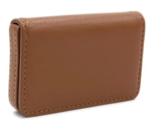 AI-DEE RFID Blocking Wallet Minimalist Leather Business Credit Card Holder with Magnetic Light Coffee Small thumbnail 3