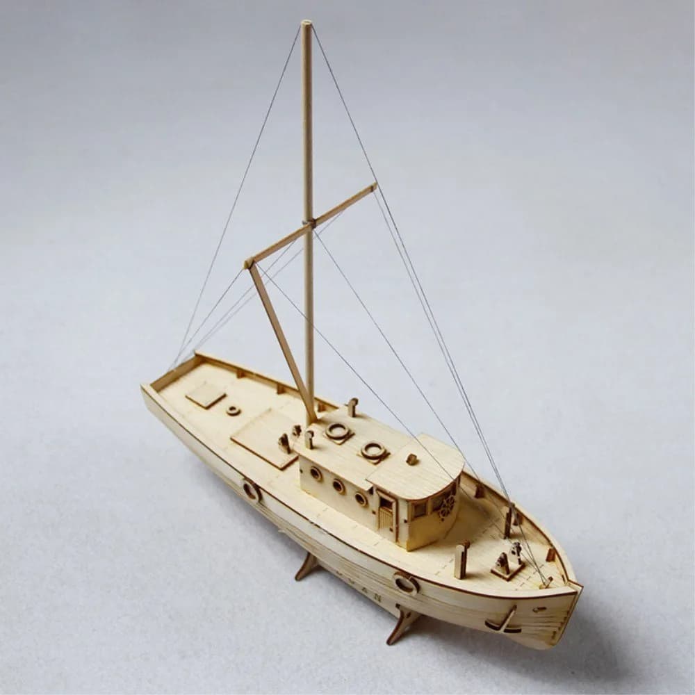 HAPYLY Scale DIY Hobby Wooden Ship Model Kit 1:130 (38cm x 13cm x 27cm) | Classic Sailing Boat Assembly for Adults — 1:30