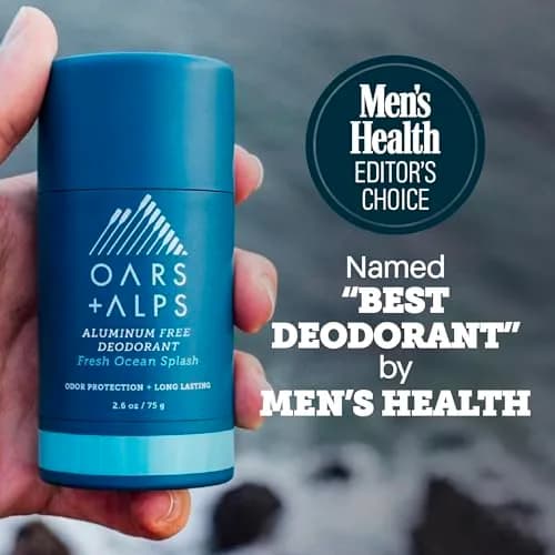 Oars + Alps Aluminum Free Men's Deodorant, Clear Gel 74ml (2.6 oz) | Odor Absorption & Movement Glide thumbnail 2