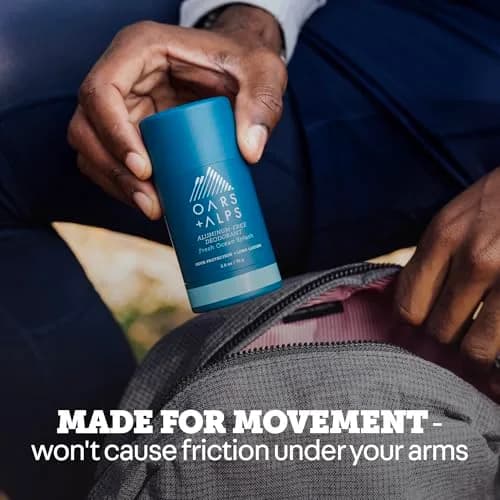 Oars + Alps Aluminum Free Men's Deodorant, Clear Gel 74ml (2.6 oz) | Odor Absorption & Movement Glide thumbnail 3