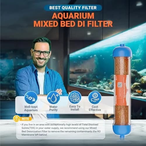 Max Water Mixed Bed Ion Exchange RODI Aquarium Filter Resin Replacement Cartridge | Produces 0 ppm TDS (70-120c) thumbnail 6