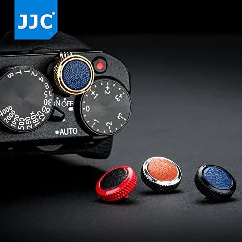 JJC Deluxe Soft Release Button Red | Copper & Microfiber Leather for Fujifilm, Sony, Leica, Canon, Nikon Cameras thumbnail 5