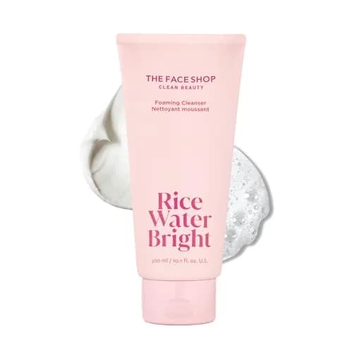 The Face Shop Rice Water Bright Foaming Cleanser 10.1 fl oz | Deep Pore & Radiance Boost thumbnail 1