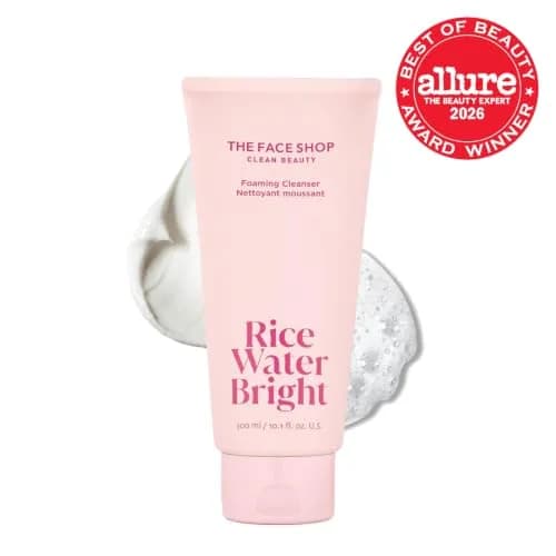 The Face Shop Rice Water Bright Foaming Cleanser 10.1 fl oz | Deep Pore & Radiance Boost thumbnail 2