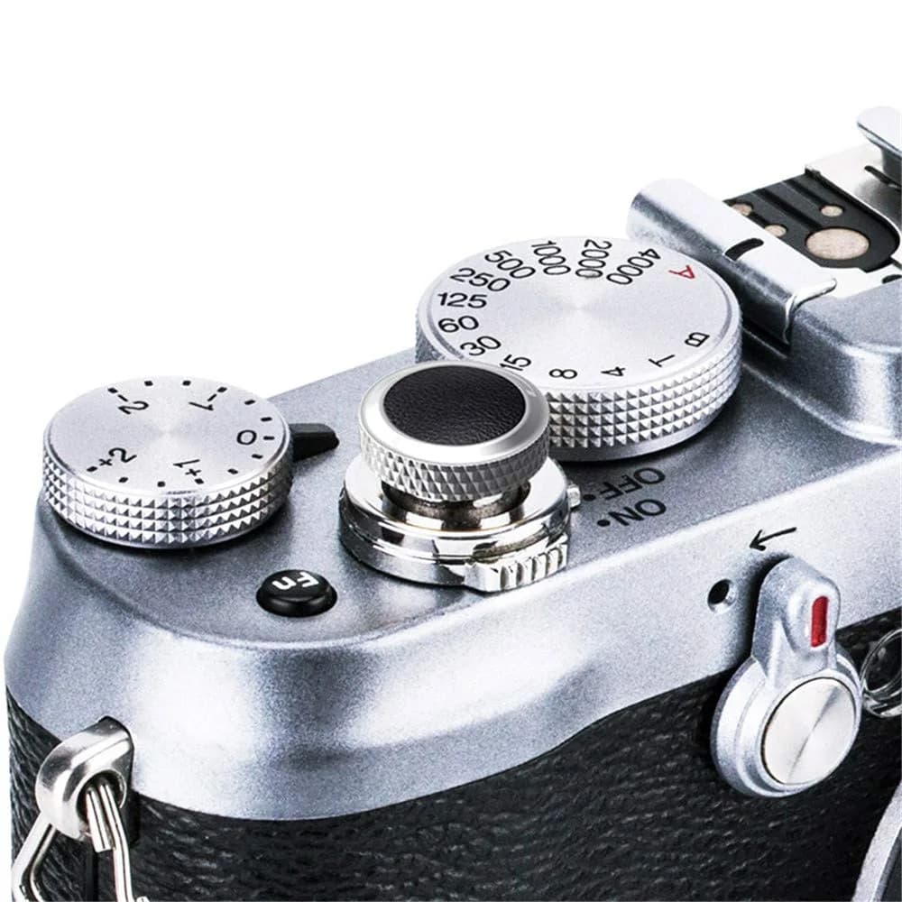 JJC Deluxe Soft Shutter Release Button Cap for Fujifilm, Sony, Leica, Canon, Nikon Cameras | Black (3g) - main product image