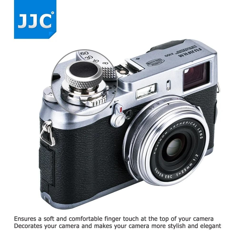 JJC Deluxe Soft Shutter Release Button Cap for Fujifilm, Sony, Leica, Canon, Nikon Cameras | Black (3g) - view 2