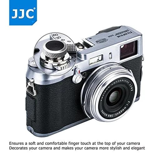 JJC Deluxe Soft Shutter Release Button Cap for Fujifilm, Sony, Leica, Canon, Nikon Cameras | Black (3g) thumbnail 2