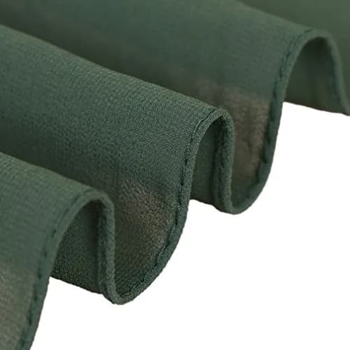 LMVERNA Chiffon hijab muslim Solid Color Thick bubble Chiffon Long Scarf wrap scarves (Dark green) | Soft, Lightweight & Elegant thumbnail 4