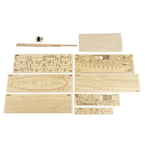 HAPYLY 1/130 Scale Wooden Sailing Boat Model Kit 38cm (15in) | Hobby Craft Assembly for Adults thumbnail 4