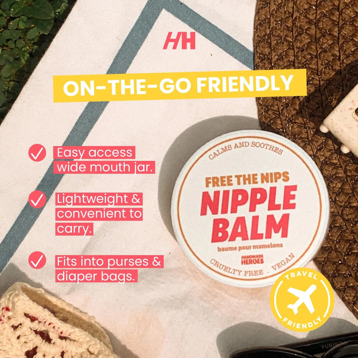 Handmade Heroes Nipple Butter Breastfeeding Balm 2 oz (59 ml) | 100% Natural Vegan Formula for Sore Cracked Nipples - view 6
