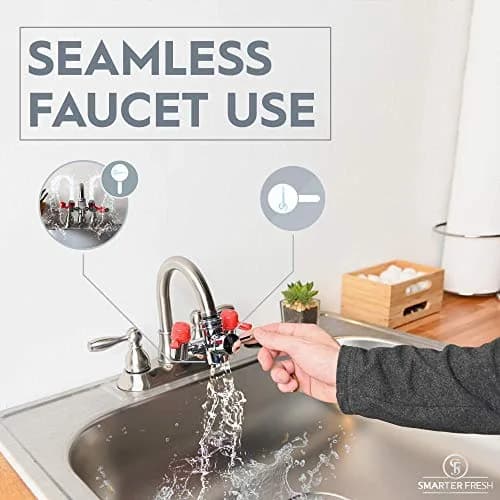 SmarterFresh Faucet Mounted Eyewash Station | Reliable Emergency Eye Wash for Sink Attachment thumbnail 4