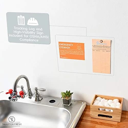 SmarterFresh Faucet Mounted Eyewash Station | Reliable Emergency Eye Wash for Sink Attachment thumbnail 5
