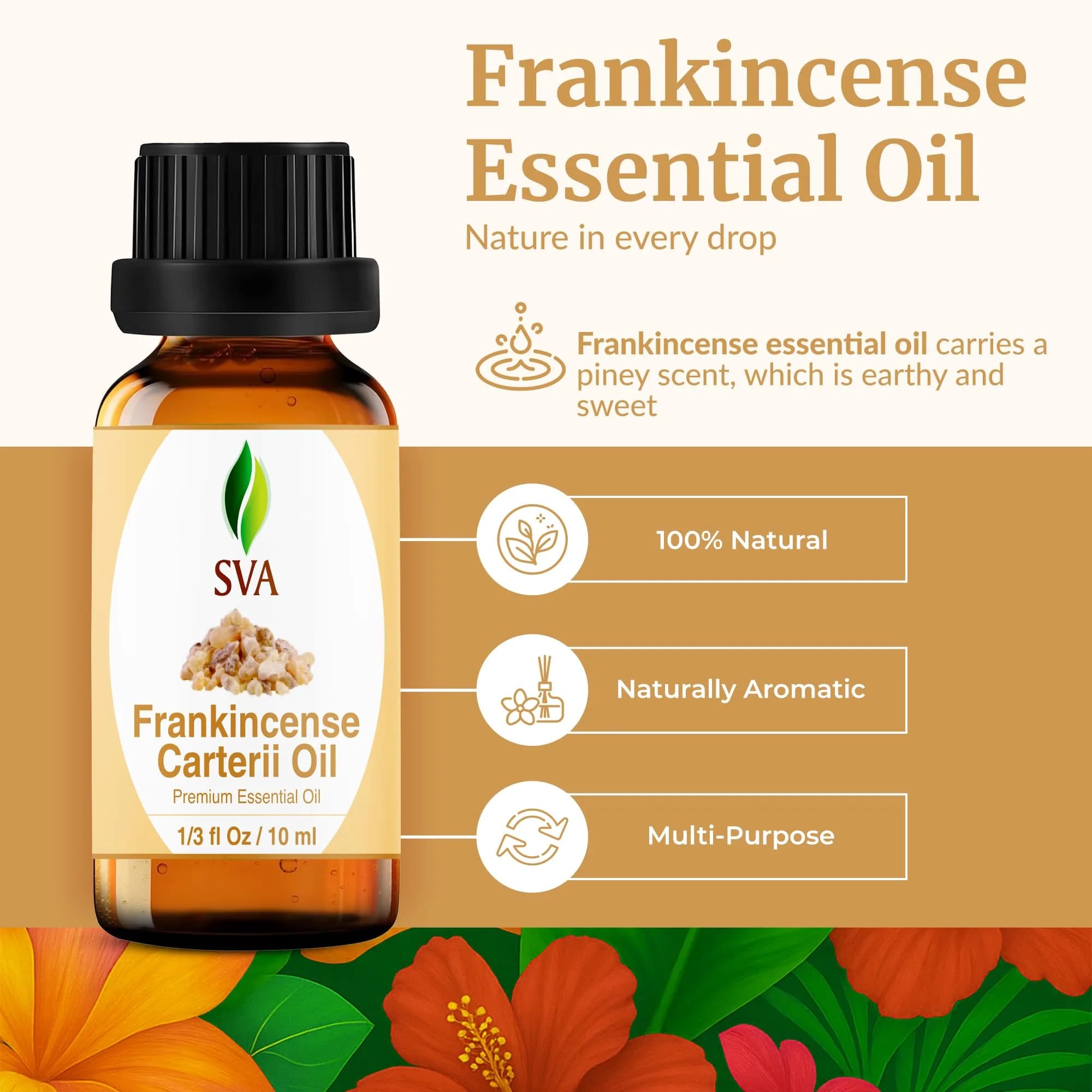 SVA Organics Frankincense Essential Oil (Carterii) - 0.33 Fl Oz (Pack of 1) - view 2