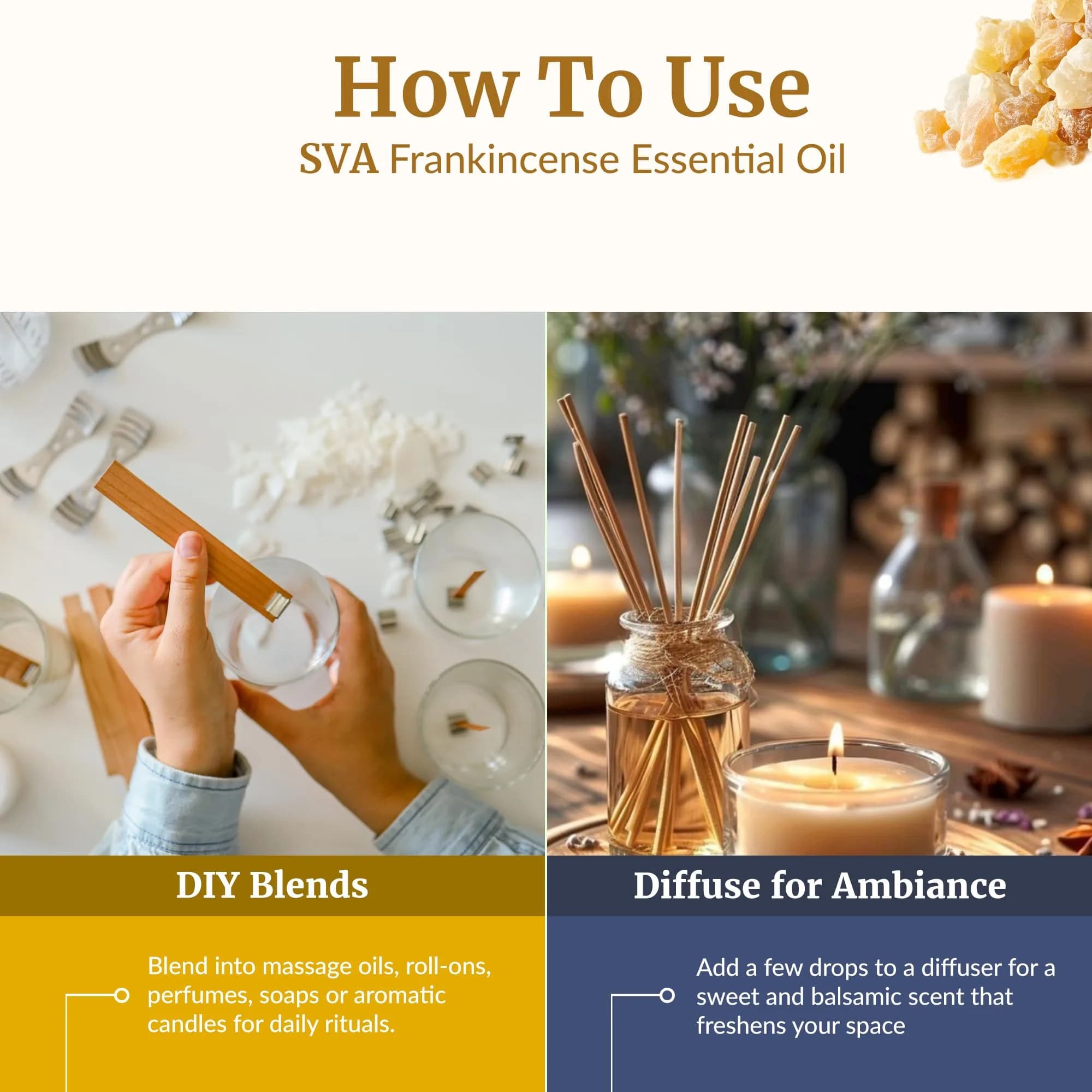 SVA ORGANICS Frankincense Essential Oil 30ml (1 Fl Oz) | Pure Carterii Oil for Aromatherapy & Skin - view 6