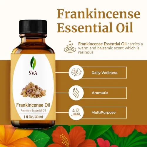 SVA ORGANICS Frankincense Essential Oil 30ml (1 Fl Oz) | Pure Carterii Oil for Aromatherapy & Skin thumbnail 2