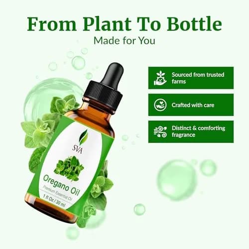 SVA ORGANICS Oregano Essential Oil 1 Fl Oz (30 ml) - Pure & Natural, Steam Distilled thumbnail 4