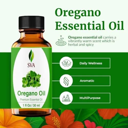 SVA ORGANICS Oregano Essential Oil 1 Fl Oz (30 ml) - Pure & Natural, Steam Distilled thumbnail 3