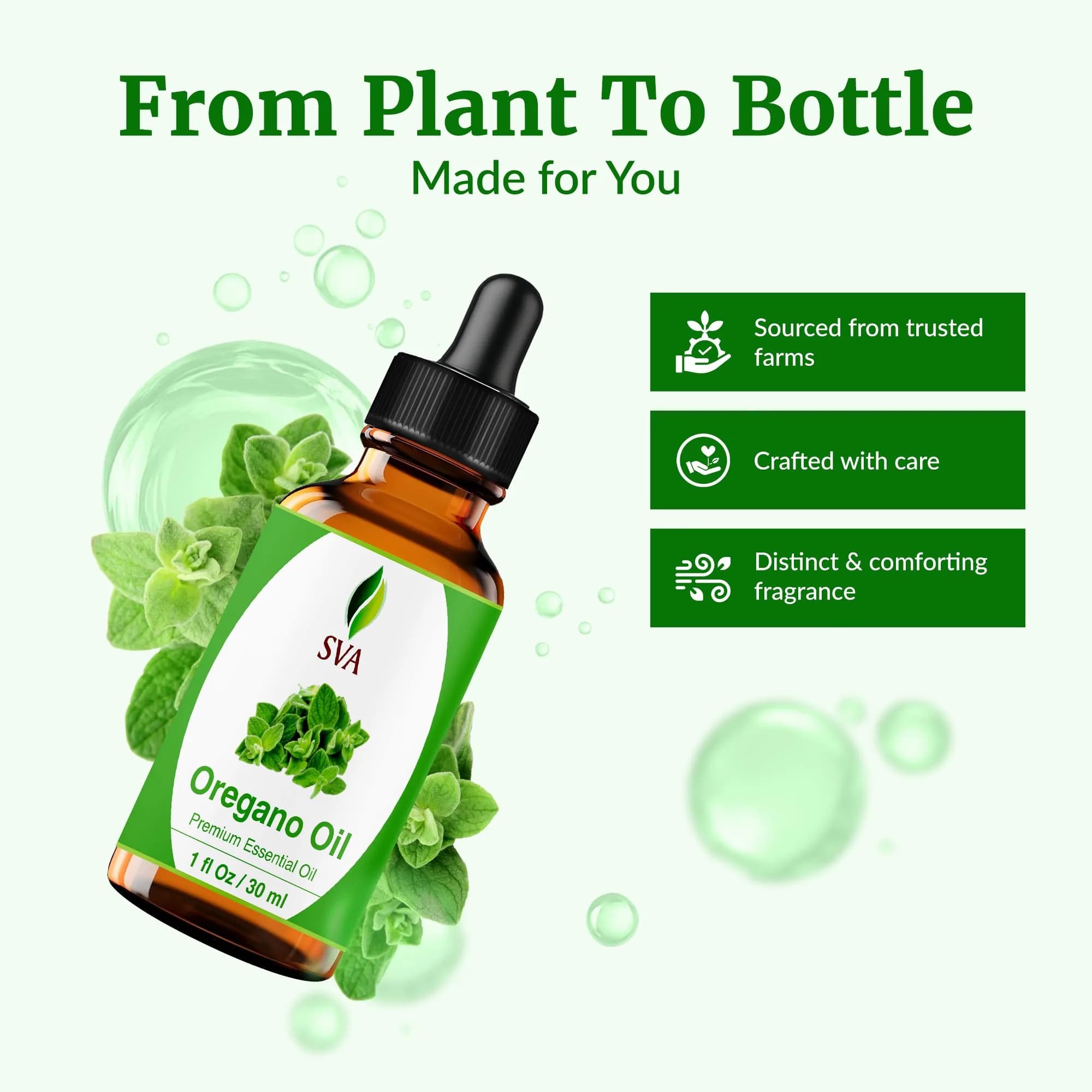 SVA ORGANICS Oregano Essential Oil 1 Fl Oz (30 ml) - Pure & Natural, Steam Distilled - view 4