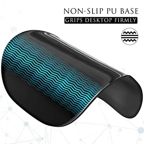 MROCO Ergonomic Mouse Pad with Gel Wrist Rest, 24cm (9.4 in) x 20.5cm (8.1 in), Black | Smooth Lycra Surface & Non-Slip Base thumbnail 6