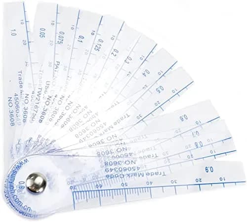 Rannb Plastic Metric Feeler Gauge 0.05-1mm Thickness 13 Blades | Precision Measuring Tool thumbnail 1