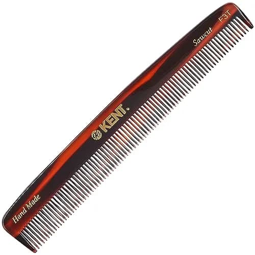 Kent F3T Tortoise Fine Tooth Comb 6.25 Inch | Hand Polished, Made in England thumbnail 1