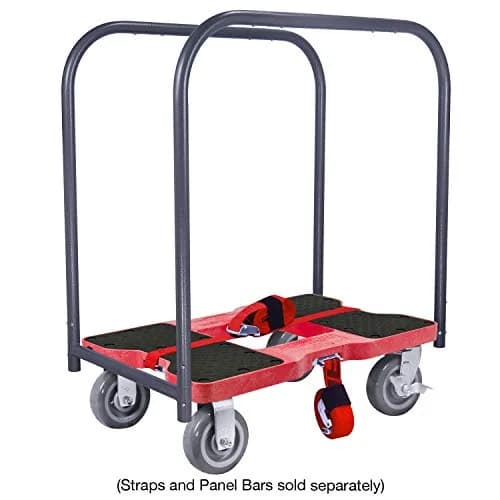 Snap-Loc Super-Duty Dolly 1800 lb Capacity Heavy Duty Material Handling Equipment with Built-in E-Track, 6 in Polyurethane Swivel Casters, Made in USA, Red thumbnail 7