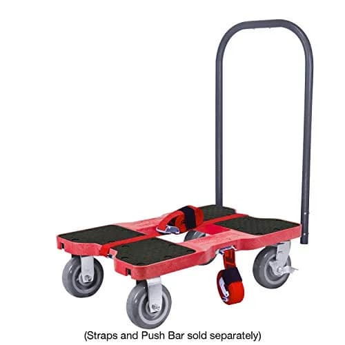 Snap-Loc Super-Duty Dolly 1800 lb Capacity Heavy Duty Material Handling Equipment with Built-in E-Track, 6 in Polyurethane Swivel Casters, Made in USA, Red thumbnail 8