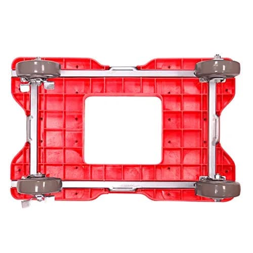 Snap-Loc Super-Duty Dolly 1800 lb Capacity Heavy Duty Material Handling Equipment with Built-in E-Track, 6 in Polyurethane Swivel Casters, Made in USA, Red thumbnail 3