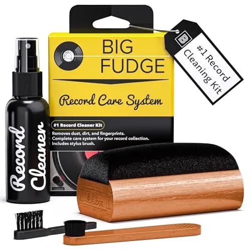 Big Fudge 4-in-1 Vinyl Record Cleaning Kit with Velvet Brush & Stylus Cleaner | 16.2cm (6.3") thumbnail 1